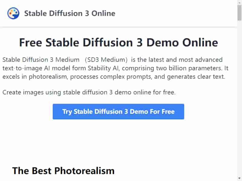 Stable Diffusion 3 - Explore the features, usage, FAQs, application scenarios, and pricing of Stable Diffusion 3, the advanced text-to-image AI tool.