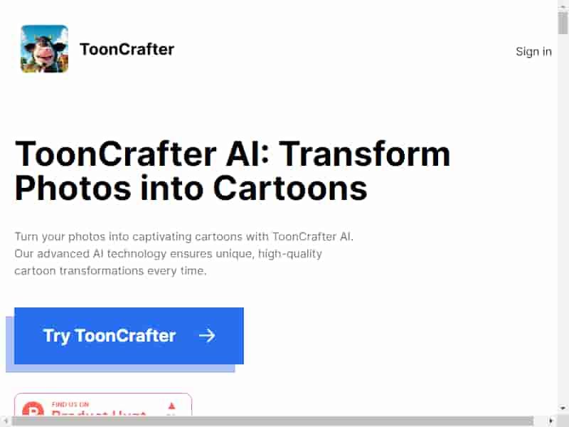 ToonCrafter AI - Discover ToonCrafter AI, an innovative tool that transforms your photos into stunning cartoons. Learn about its features, usage, pricing, and more.